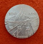 Финляндия 100 марок 1989 серебро Лыжи, фото №2