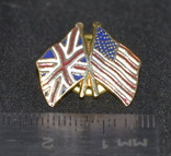 Значек флаги США и Англии, фото №2