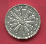 Уругвай 1000 песо 1969 серебро ФАО АНЦ, фото №3