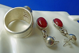 Гарнитур кольцо и серьги, серебро, сердолик. Mexico CLL., фото №3