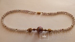 Ожерелье ,натуральные камни и венецианское стекло , длина 46 см., фото №5