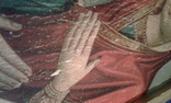 Ікона Пресвятої Богородиці «Троєручиця». Літографія наклєена на дерево. В рамці, фото №4