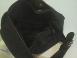 Черная сумочка 30×16×13, из зернистой полуплащевки, нюанс, фото №5