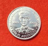 Филиппины 1 писо 1969 серебро ПРУФлайк, фото №2
