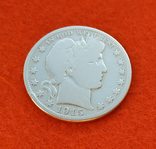 США 1/2 доллара 1915 D серебро Барбер, фото №2