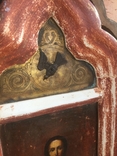 Икона Иисуса Христа в старом киоте, фото №10