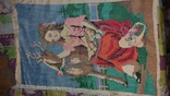 "Девушка с оленем"старая картина крестиком, фото №3