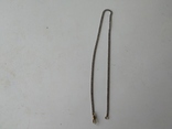 Серебряная цепочка к карманным часам с карабиномам, фото №2