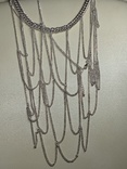Новое ожерелье с металла цвет-серебро 138 грамм, фото №2