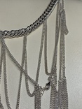 Новое ожерелье с металла цвет-серебро 138 грамм, фото №4