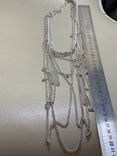 Новое ожерелье с металла цвет-серебро 138 грамм, фото №8