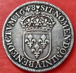 1/2 ЭКЮ (demi-écu ), 1648г, Франция, Людовик XIV, фото №3