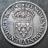 1/2 ЭКЮ (demi-écu ), 1648г, Франция, Людовик XIV, фото №5
