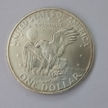 США 1 доллар, 1972 Эйзенхауэр, серебро,С90,UNC, фото №3