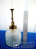 Старовинний пульвілізатор для одеколону, чи духів матового скла, фото №4