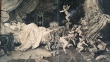 Литография Un Reve D,Amor of love Viktorian cherubs Франческо Винеа 1845 1902, фото №2