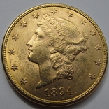 20 долларов 1894 г. США, фото №2