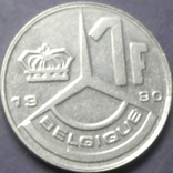 1 франк Бельгія 1990 Belgique, фото №2