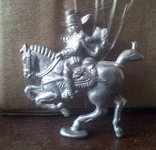 Старинный оловянный солдатик -конный воин., фото №2