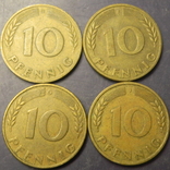 10 пфенігів ФРН 1950 (всі монетні двори), фото №2