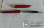 Перьевая ручка с пером Iridium Point Germany и футляром из красного дерева, фото №3