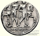 Республиканский денарий  L. Memmius 109 г. до н.э., фото №5