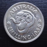 1 шиллинг  1958  Австралия  серебро   ($4.2.19) ~, фото №2