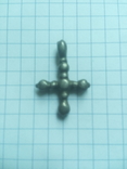  Шароконечный серебряный крест КР., фото №3