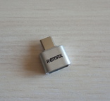 Адаптер переходник с USB на Type-C (OTG кабель) Remax, фото №2