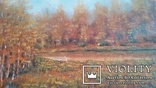 Картина, пейзаж:" Золотая осень ". Подписная. В наличии 1 штука. Размеры; 26,5Х20 см., фото №3