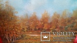 Картина, пейзаж:" Золотая осень ". Подписная. В наличии 1 штука. Размеры; 26,5Х20 см., фото №4