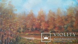 Картина, пейзаж:" Золотая осень ". Подписная. В наличии 1 штука. Размеры; 26,5Х20 см., фото №7