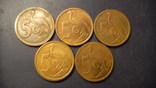 5 центів Південна Африка (порічниця) 5шт, всі різні, фото №3