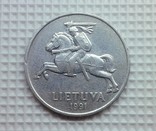Литва 5 центов 1991, фото №2