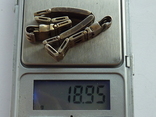 Браслет серебро 875 пробы 14 см., фото №7