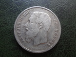 5 франков 1869  Бельгия  серебро    ($1.3.9) ~, фото №3