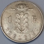 Бельгія 1 франк, 1963 BELGIE, фото №2