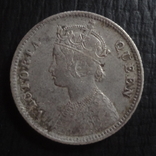1/4 рупии 1862 Великобританская Индия серебро   ($4.5.21)~, фото №3