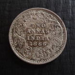 2 анны 1886  Индия  серебро  ($4.6.5)~, фото №4