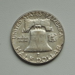США 1/2 доллара 1963 г. серебро (без метки монетного двора), фото №5