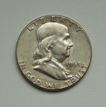 США 1/2 доллара 1963 г. серебро (без метки монетного двора), фото №7