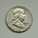 США 1/2 доллара 1963 г. серебро (без метки монетного двора), фото №9