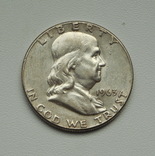 США 1/2 доллара 1963 г. серебро (без метки монетного двора), фото №11