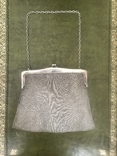 Кольчужная серебряная театральная сумочка проба 800, фото №2