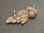 Сова красивая кулон брелок коллекционная миниатюра бронза, фото №4