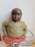 Винтажная елочная игрушка "негритёнок" вата, фото №3