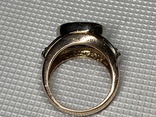 Золотой мужской перстень с сапфиром 17.22 гр  20.5 размер, фото №7