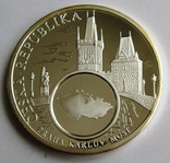 Чехия токен 1 крона 2001 PROOF "Прага: Карлов мост", фото №2