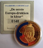 Бельгия, 1 экю "Жан-Люк Дехане" 1998 г. + сертификат, фото №2