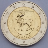 Латвія 2 євро, 2018 Historical Regions of Latvia - Semigallia, фото №2